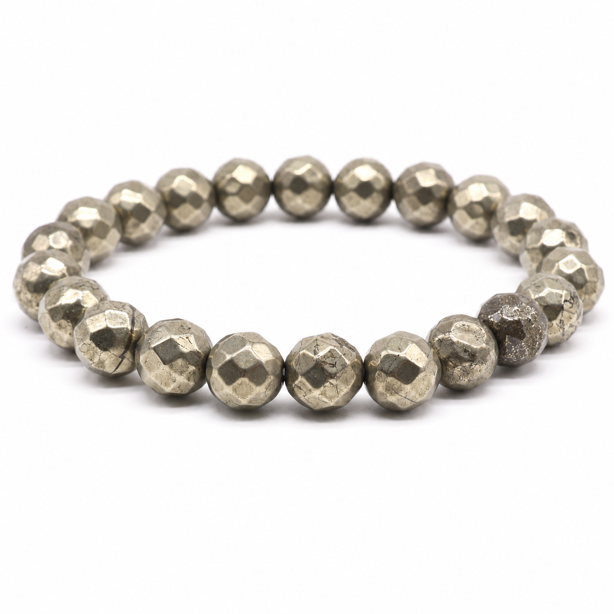 Pyrite Faceted Beads Bracelet 6mm - Peru
