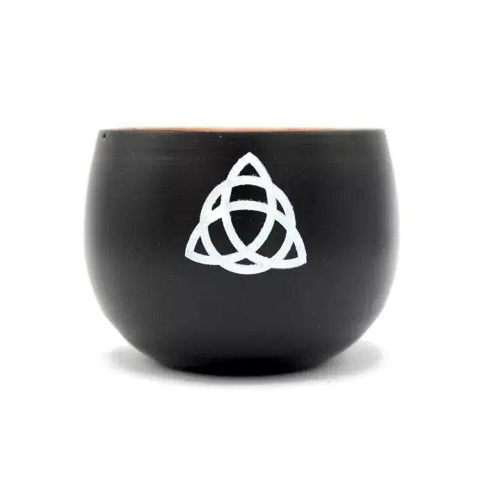Tealight Holder Triquetra Black & Copper