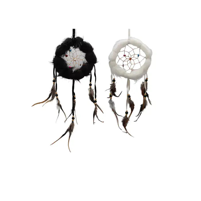Dreamcatchers set of Black and white 12 cm