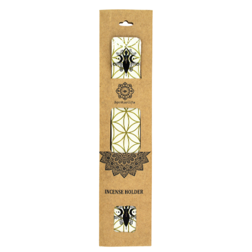 Laminated Incense Holder Flower of Life & Goddess Set of 6pc