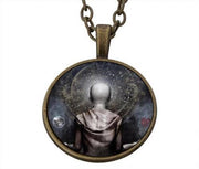 Lucky Pendant Meditating Monk incl. chain