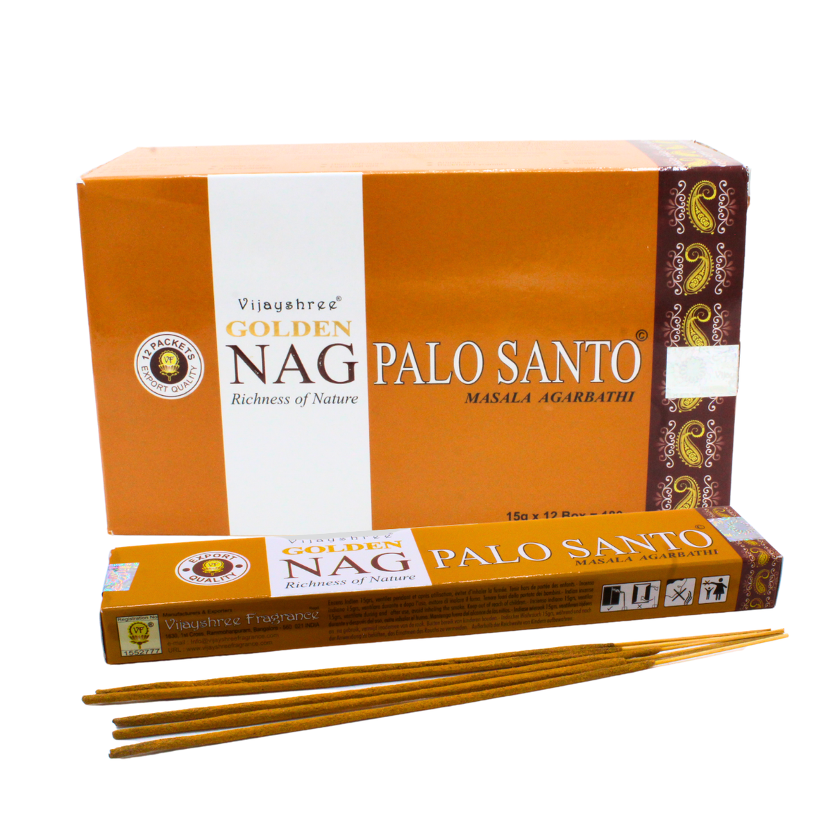 Golden Nag Palo Santo Incense 15 grams