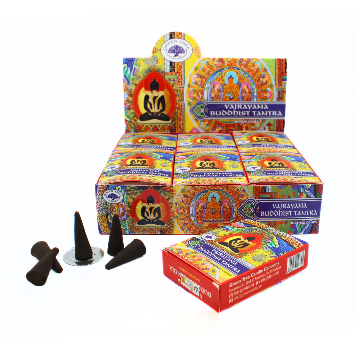 Green Tree Buddhist Tantra Cones (10 pieces)
