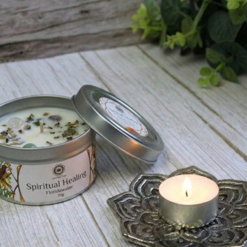 Green Tree Gemstone Candle Spiritual Healing Floridawater 70