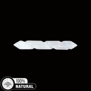 Selenite Spiral Wand with 2 ends 16cm