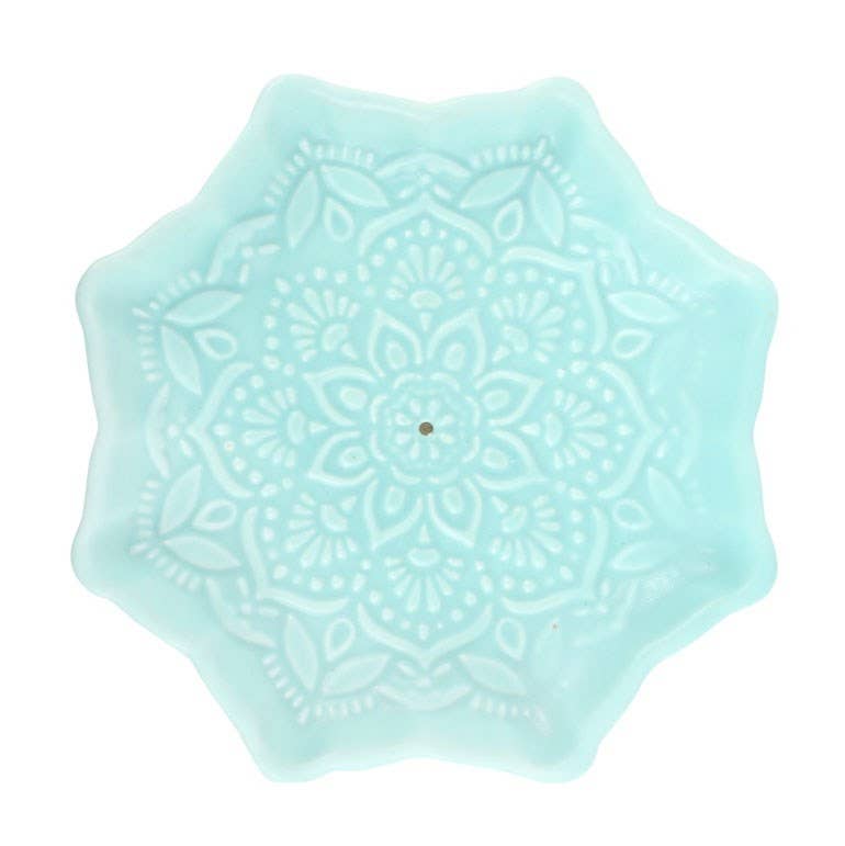 Blue Mandala Ceramic Incense Stick Holder