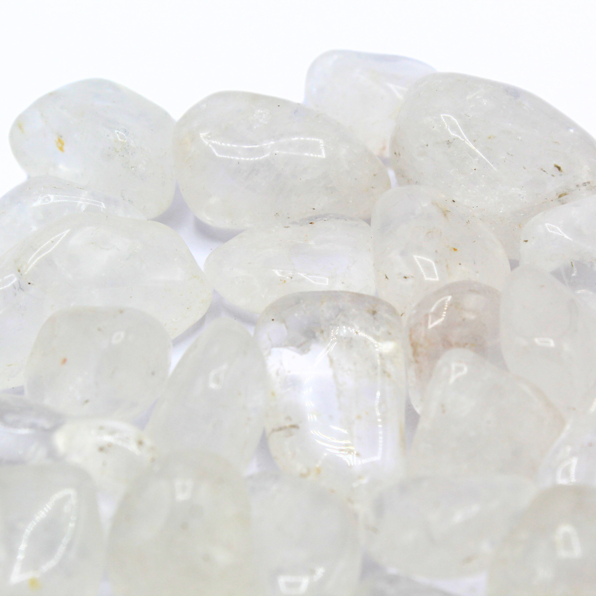 Clear Quartz Tumbled stones display 500g