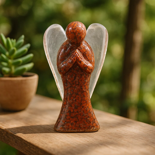 Orgone angel figurines-Red Jasper 20cm