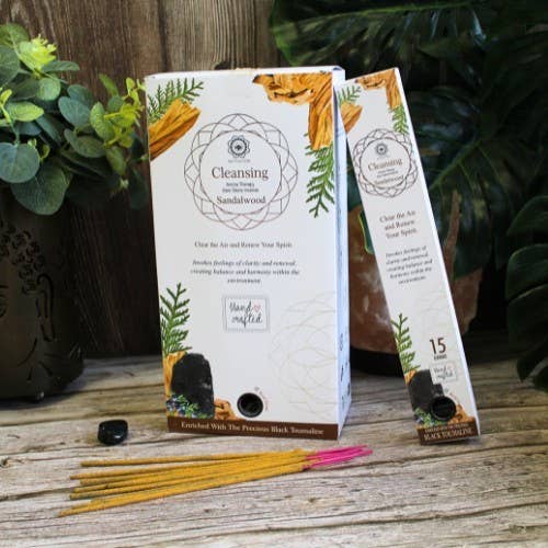 Green Tree Gemstone Incense Cleansing - Black Tourmaline