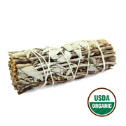White Sage & Royal Sage Smudge Stick 10cm (price per pc)