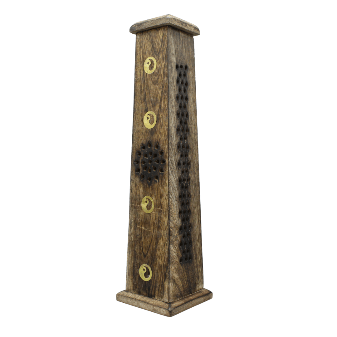 Green Tree Tower Incense Burner Ying Yang