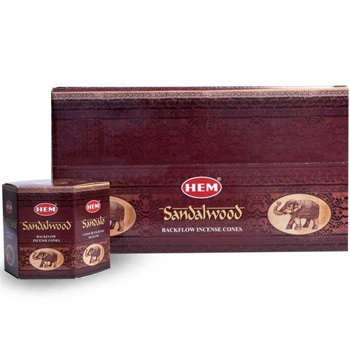 HEM Backflow Cones Sandalwood (12 packs x 40 pcs)