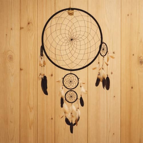Black dreamcatcher (40cm diameter)