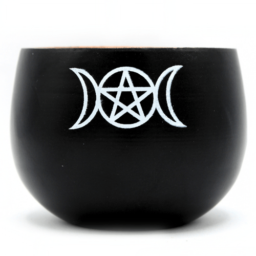 Tealight Holder Triple Moon & Star Black & Copper