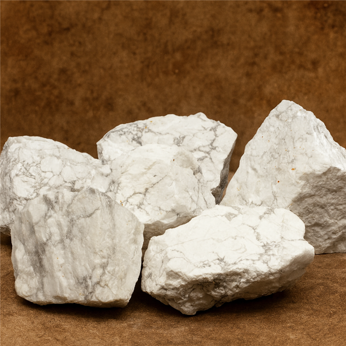 Howlite 'A' rough stone 1kg - South Africa