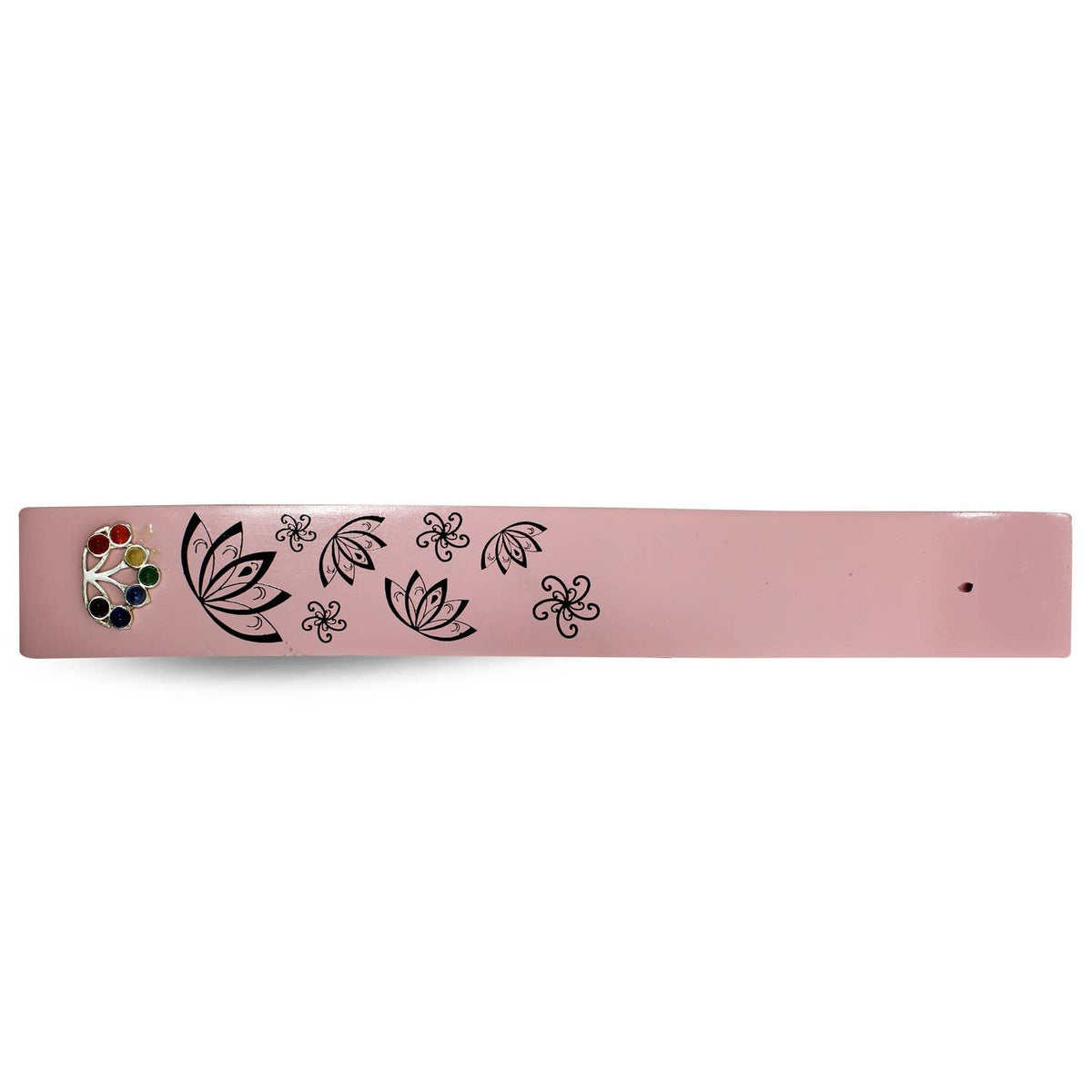 Pink Wooden Incense Burner with Lotus