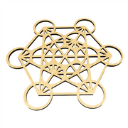 Wooden Grid Metatron Off-White 20cm Set of 2pcs