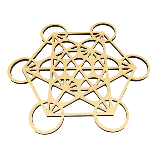 Wooden Grid Metatron Off-White 20cm Set of 2pcs