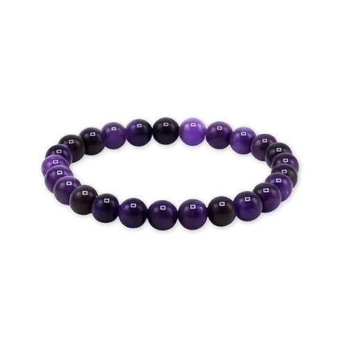 Dark Amethyst beaded Bracelet 4 mm - South Africa