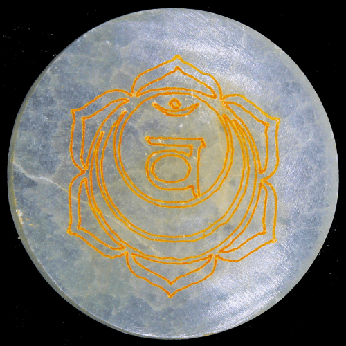 Seleniet Cirkel 7 Chakra's 4cm 7 st.