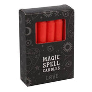 Pack of 12 Red 'Love' Spell Candles