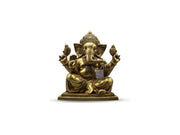Ganesh Sitting Mala Design Sq. Base 15"