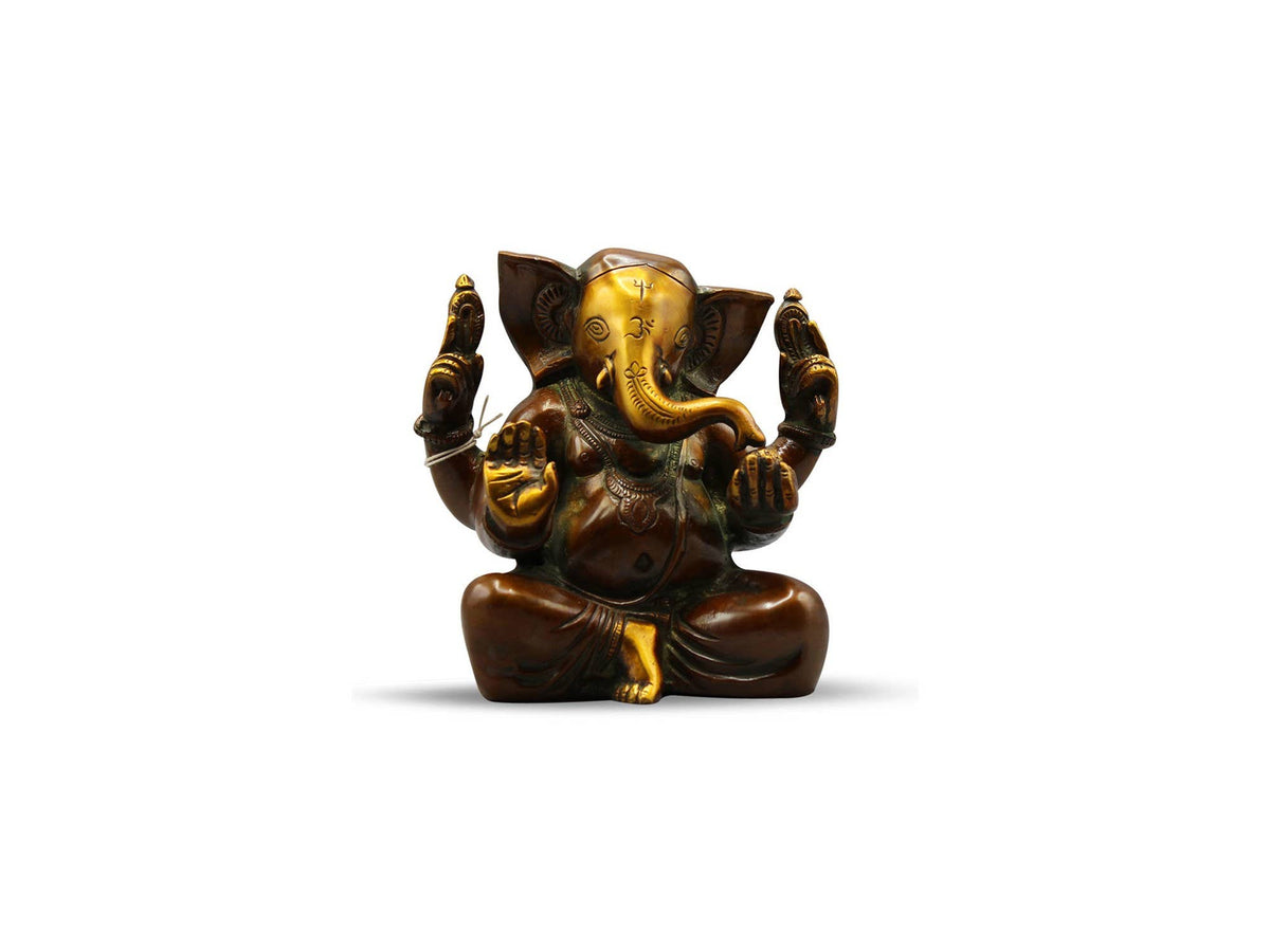 Ganesh Sitting W/ 4 Hands & without base