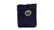 Suede Pouch - Blue With Chakra Symbol 3.25X2.75"