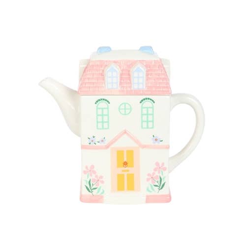Pastel House Shaped Teapot