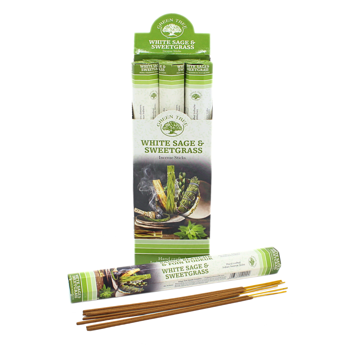 Green Tree White Sage & Sweetgrass Incense