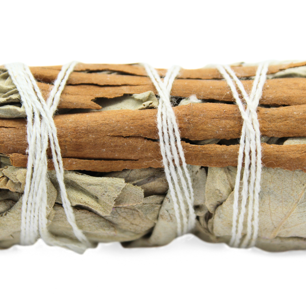 White Sage & Cinnamon Smudge Stick 10cm (price per pc)