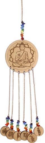 WOOD LASER ENGRAVED HANGING-BUDDHA