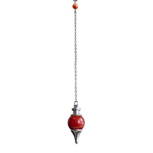 Carnelian sphere pendulum 4cm