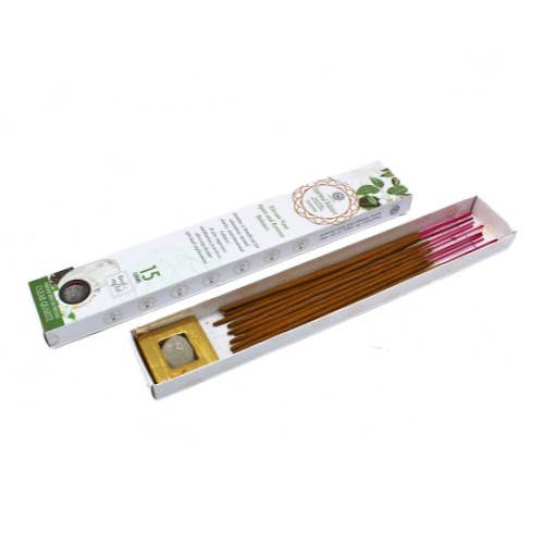 Green Tree Gemstone Incense Spiritual Balance - Clear Quartz