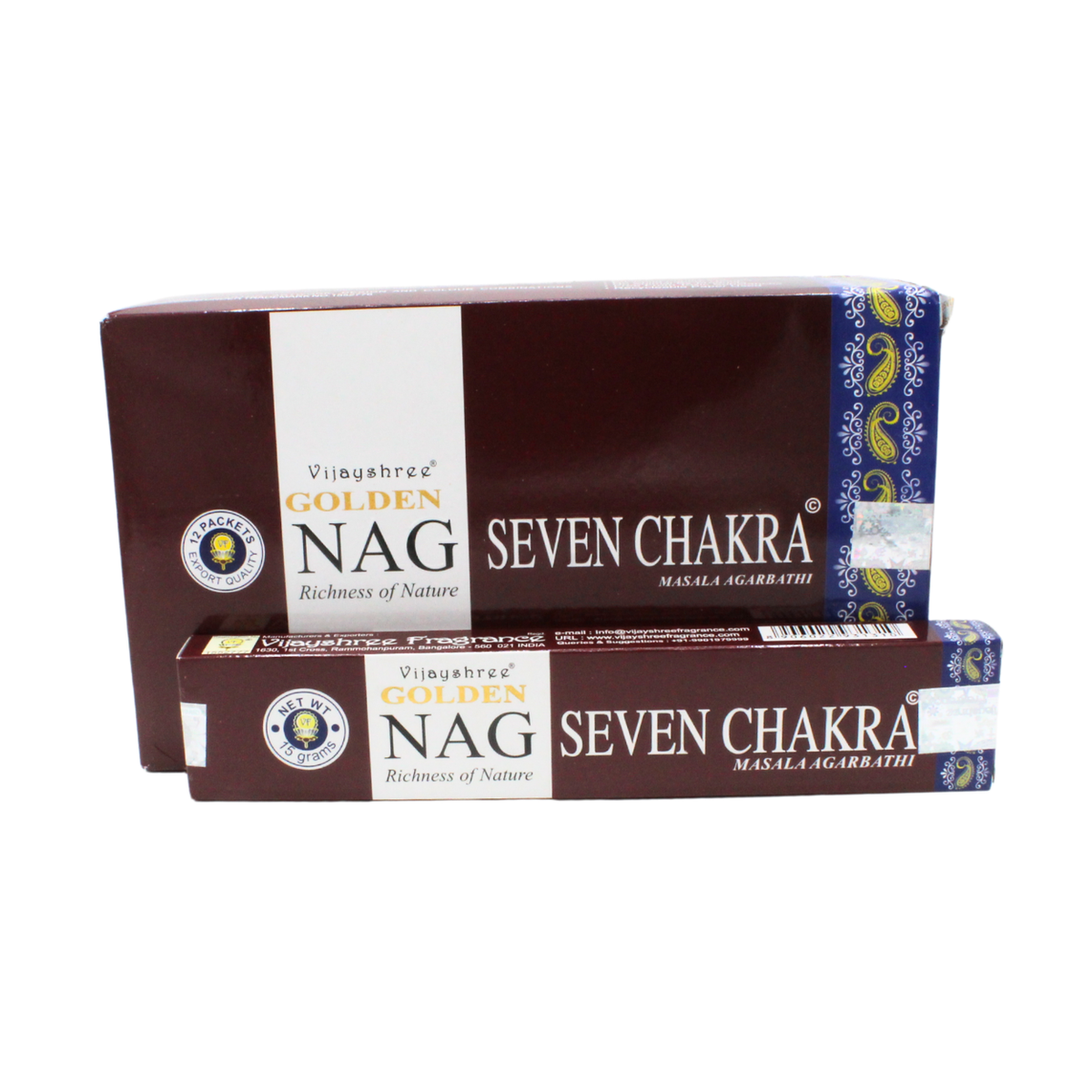 Golden Nag 7 Chakra Incense 15 grams