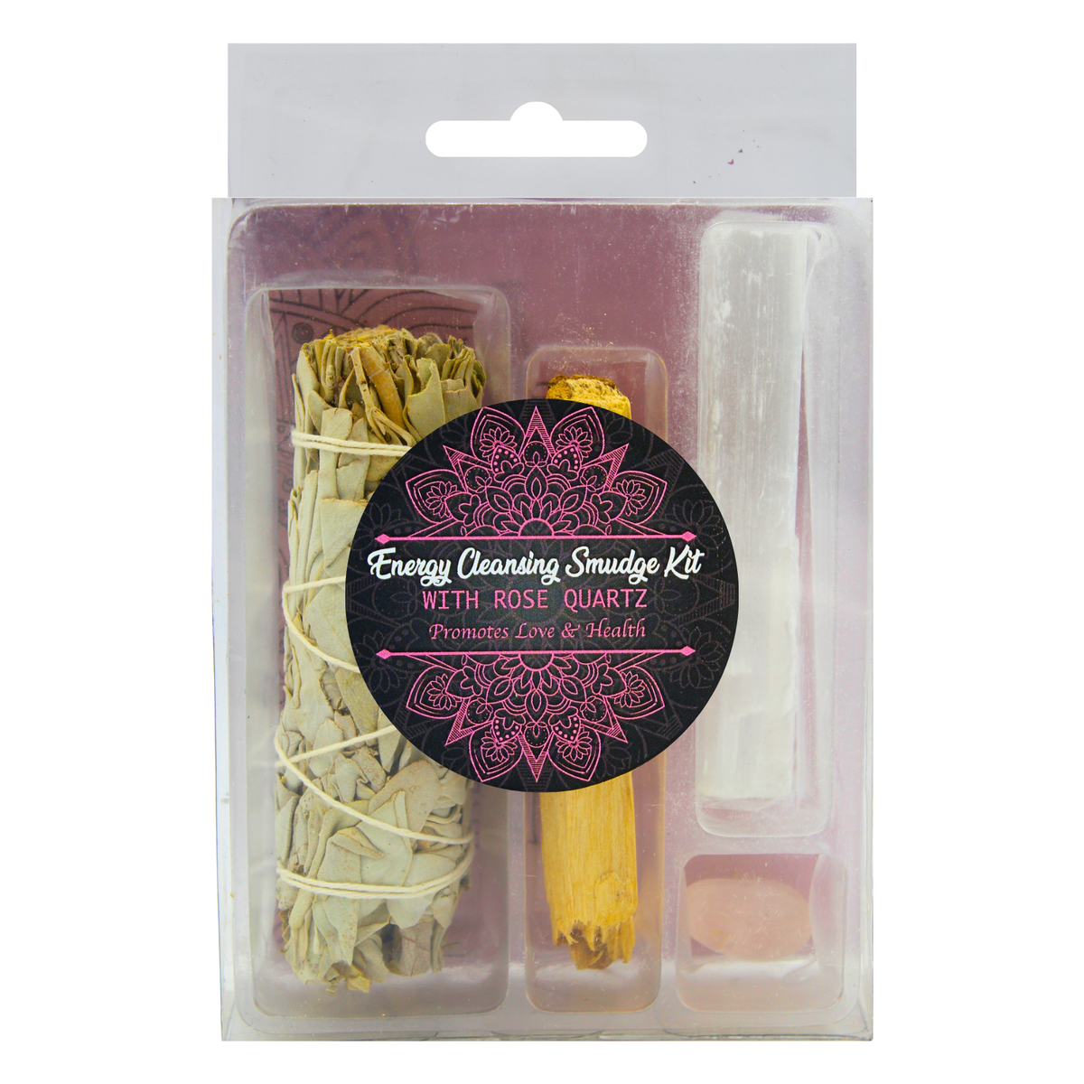 Energy Cleansing Smudge Kits w/ Rose Quartz