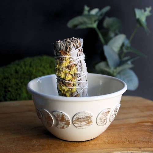 Sage Bowl Moon Phase Ivory