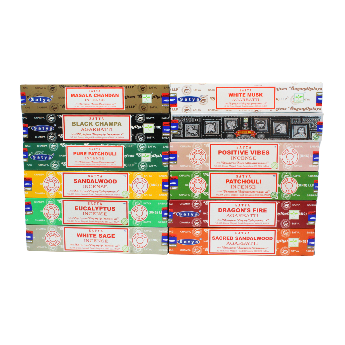 Satya Assorted Pack #7 Incense (12 boxes) 15 grams