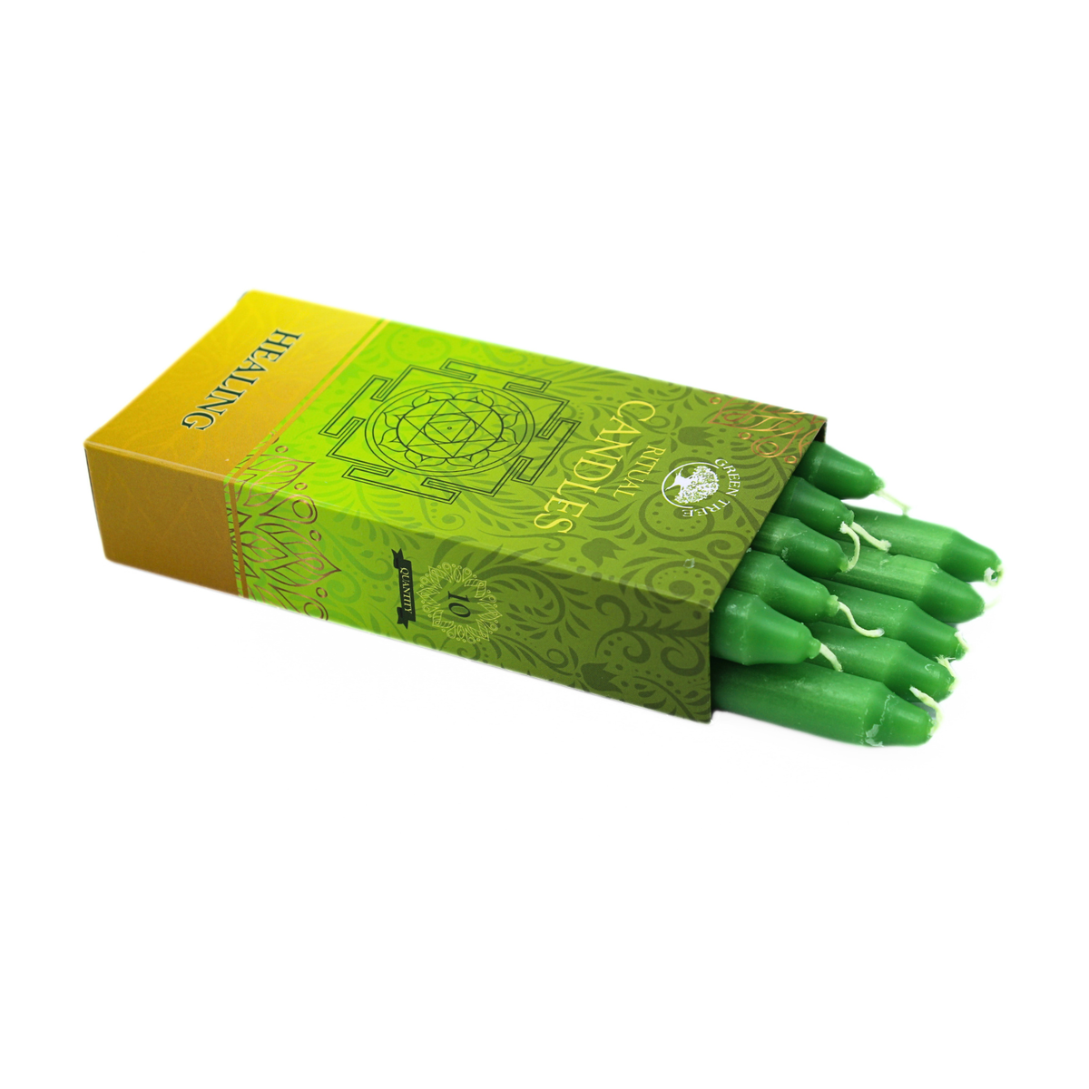 Green Tree Ritual candles Healing 10 pack