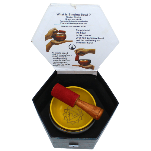 Solar Plexus Chakra white singing bowl 10 cm