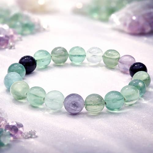 Fluorite Multi beaded Bracelet 10 mm - China
