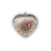 Orgone Pendant Heart-Selenite- Spiral