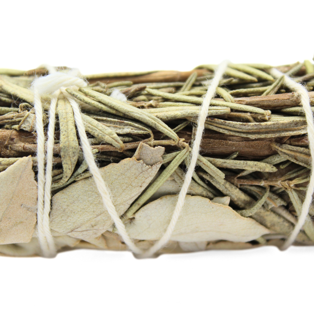 White Sage & Rosemary Smudge Stick 10cm (price per pc)