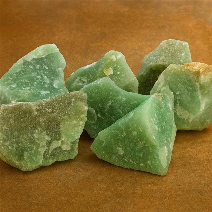 Green Aventurine 'A' rough stone 1kg - India