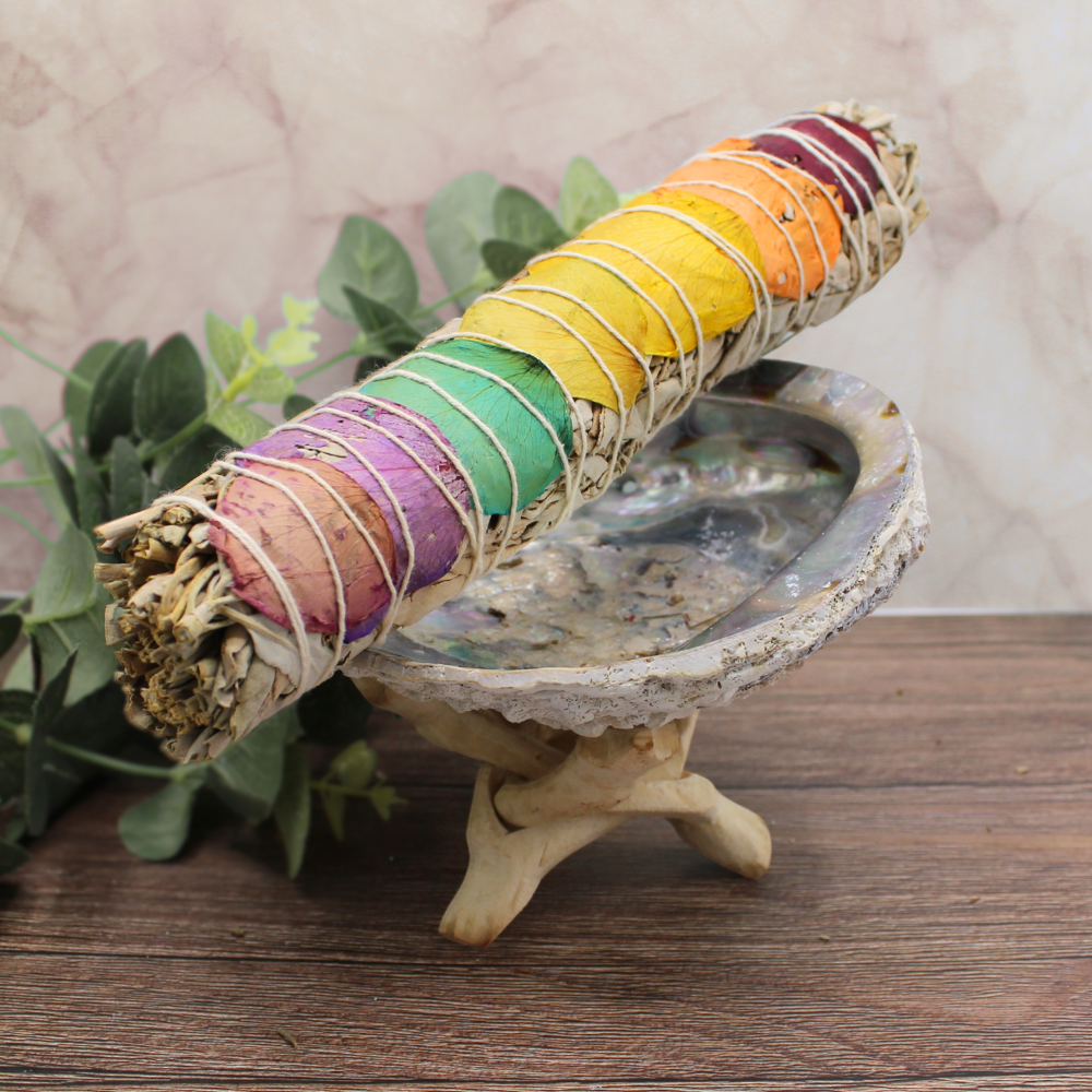 7 Chakra White Sage Smudge Stick 22 cms