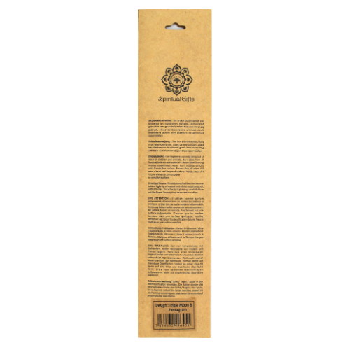 Aluminium Incense Holder Triple Moon & Pentagram