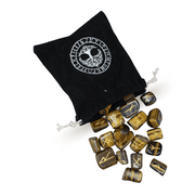Tiger Eye Rune Viking with Velvet Bag 25 pcs