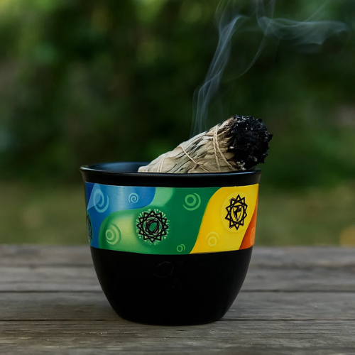 Ceramic Smudge Holder Chakra Small
