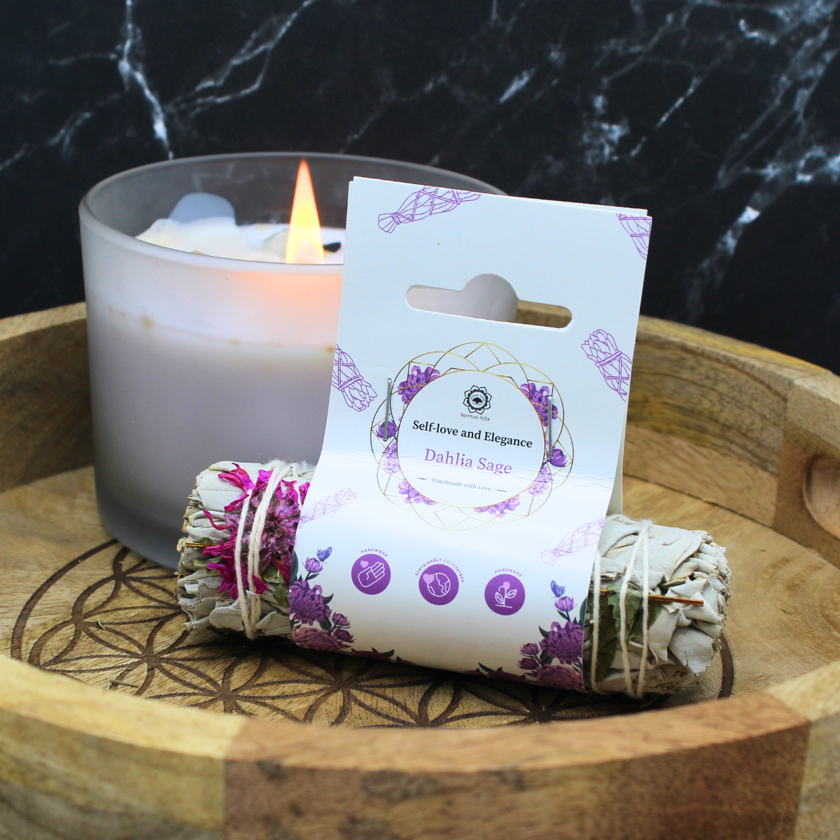 Dahlia Sage with label