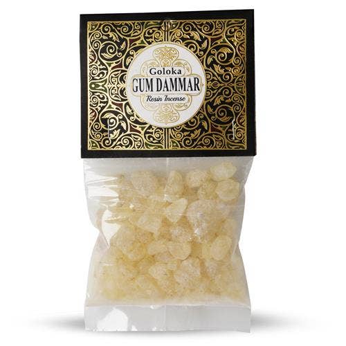 Goloka Resin Incense Gum Dammar  - 30 grams 12 pack